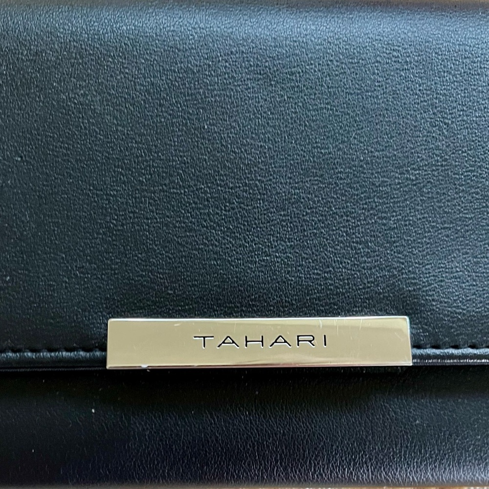 Tahari Elegant Black Wallet with Silver Detail - Picture 3 of 5